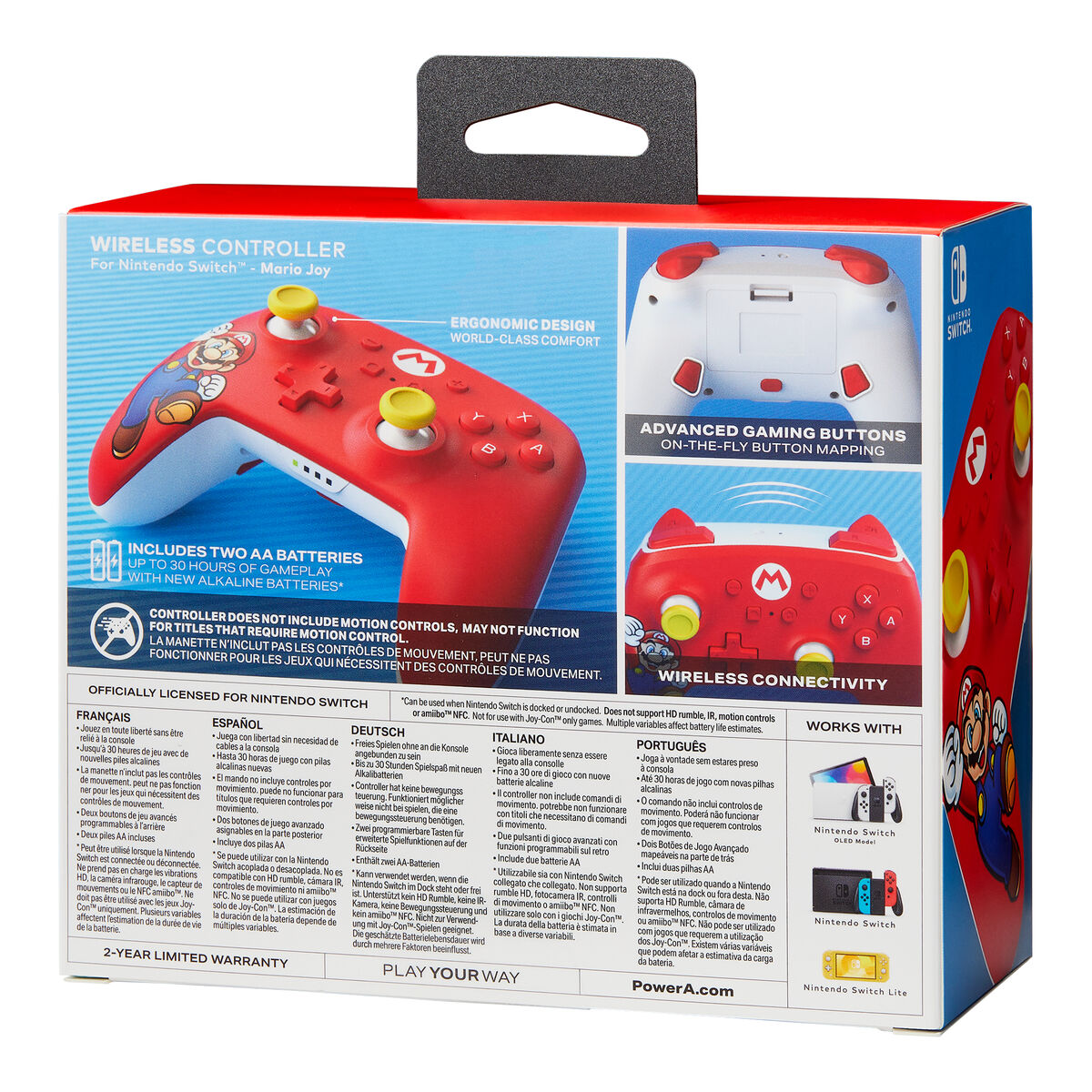 Wireless Gaming Controller Powera MARIO Red Nintendo Switch