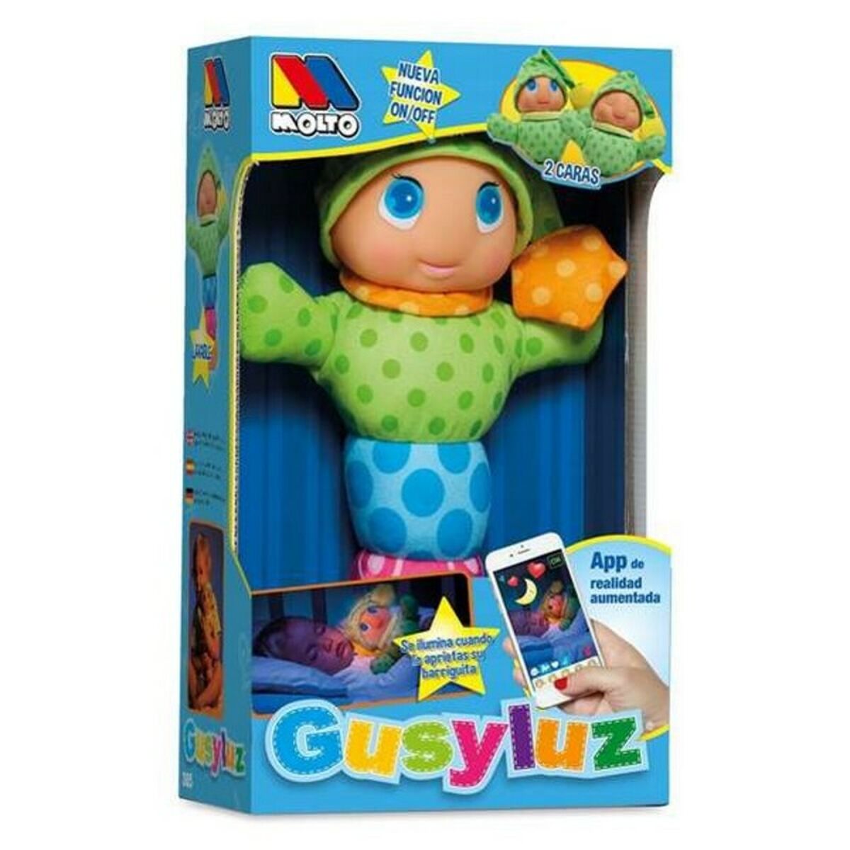 Fluffy toy Gusy Luz Moltó 385 Blue Pink Green Multicolour PVC (33 cm) - Yokefinds Ireland