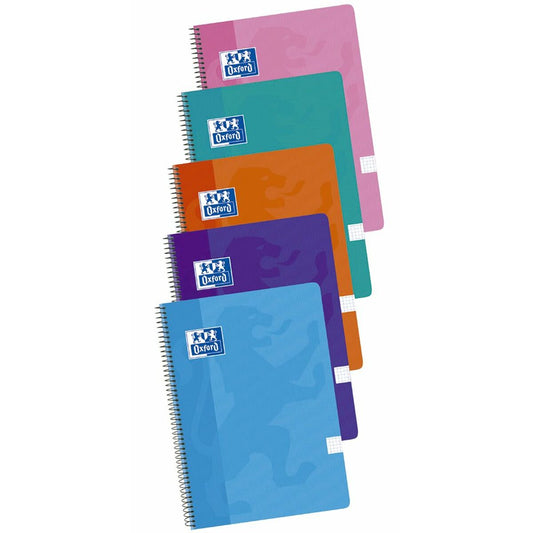 Notebook Oxford Multicolour Din A4 5 Pieces 80 Sheets