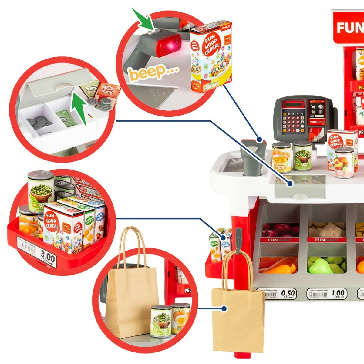 Toy Supermarket Funville Funmart 55,5 x 75 x 29 cm - YOKE FINDS 🇮🇪 IE 