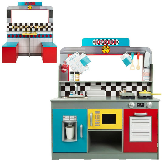 Toy kitchen Play & Learn Retro 90 x 104 x 58 cm - YOKE FINDS 🇮🇪 IE 