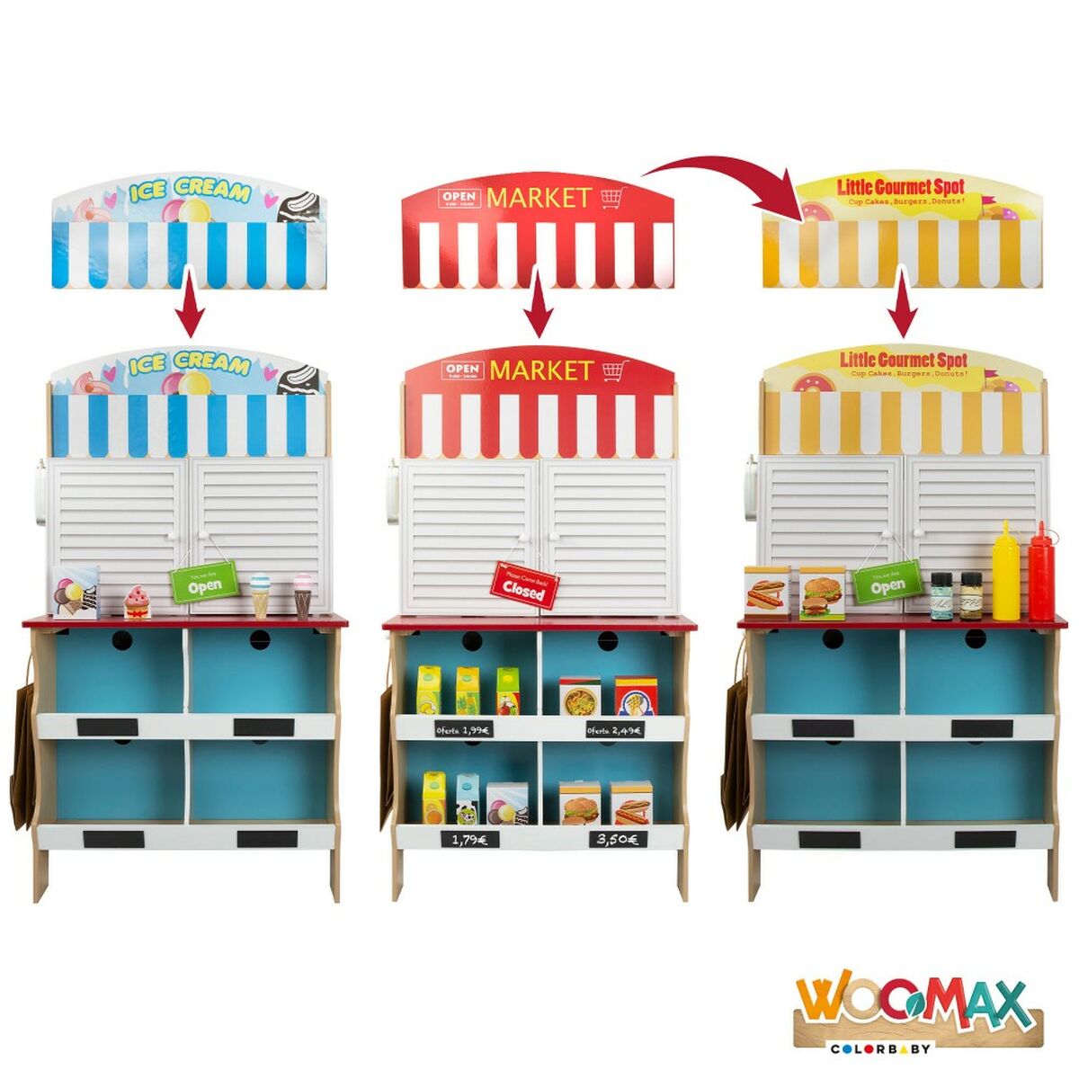 Toy kitchen Play & Learn 60 x 109 x 40 cm - YOKE FINDS 🇮🇪 IE 