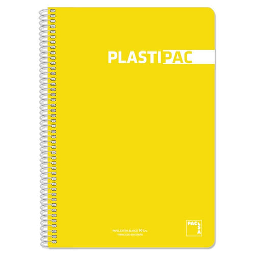 Notebook Pacsa Plastipac Yellow Din A4 5 Pieces 80 Sheets