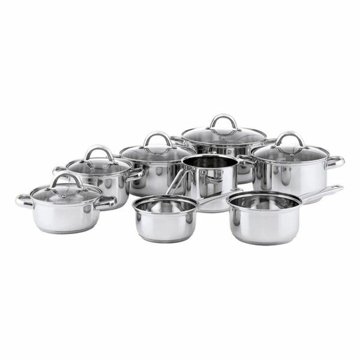 Casserole with glass lid Quid Ottawa Stainless steel