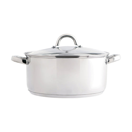 Casserole with lid Quid Metal Steel (24 cm)