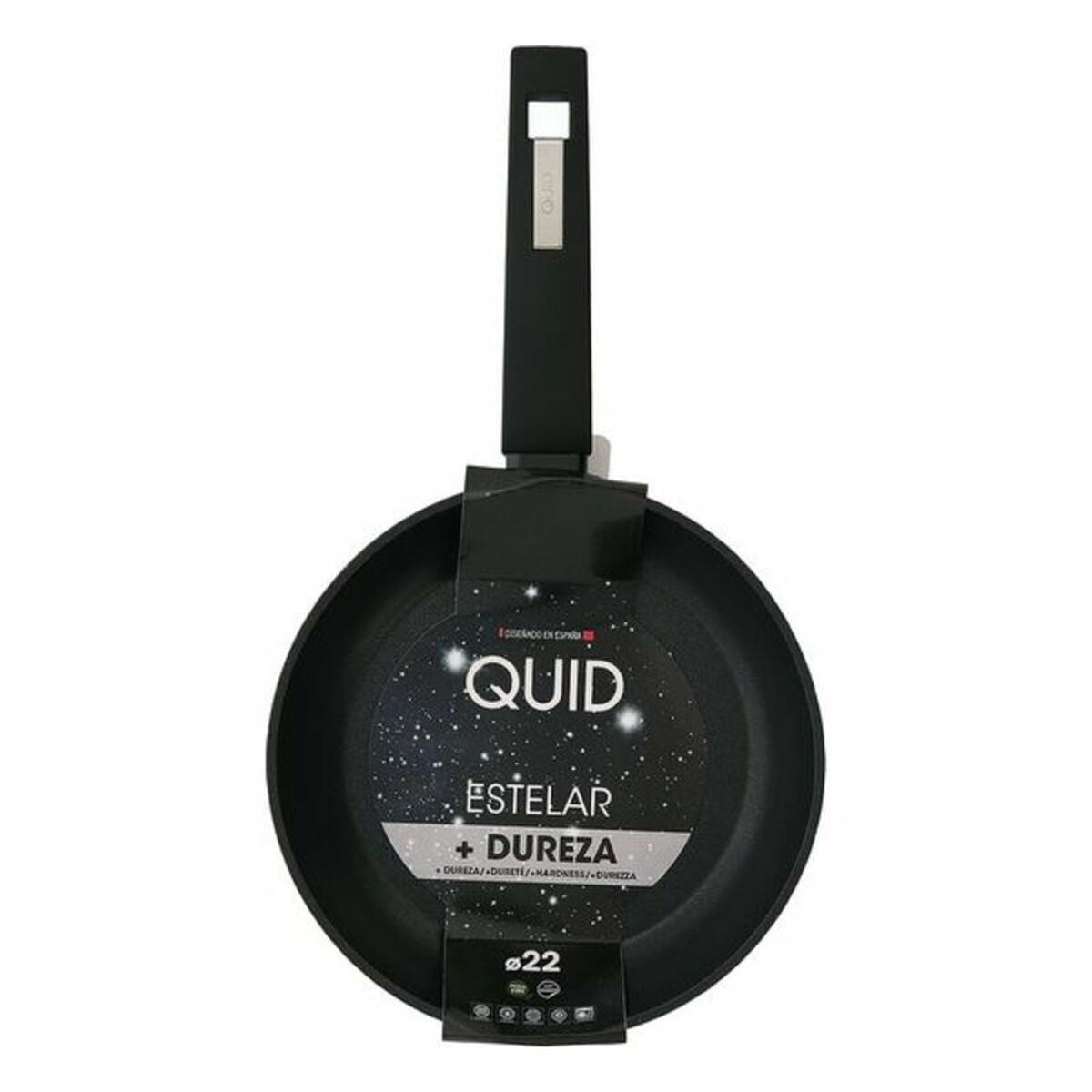 Non-stick frying pan Quid Estelar Black Metal