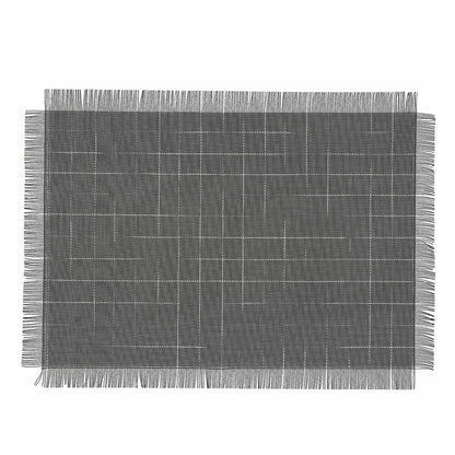 Table Mat Bidasoa Ikonic Black PVC (47,5 x 29,5 cm) (Pack 12x)