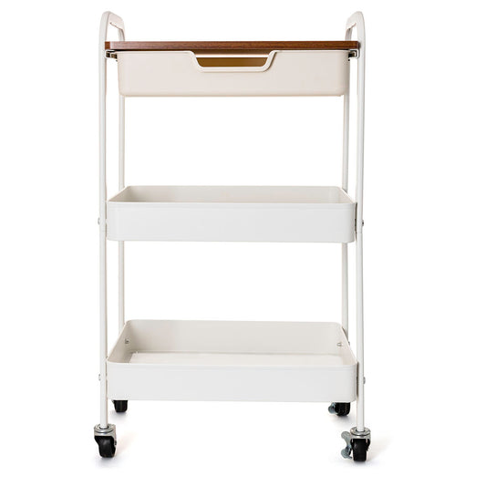 Vegetable trolley Quid Elvia White Metal 46,5 x 30,5 x 75 cm