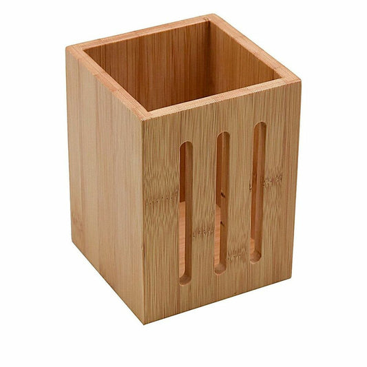 Pot for Kitchen Utensils Versa 10 x 13,5 x 10 cm Bamboo