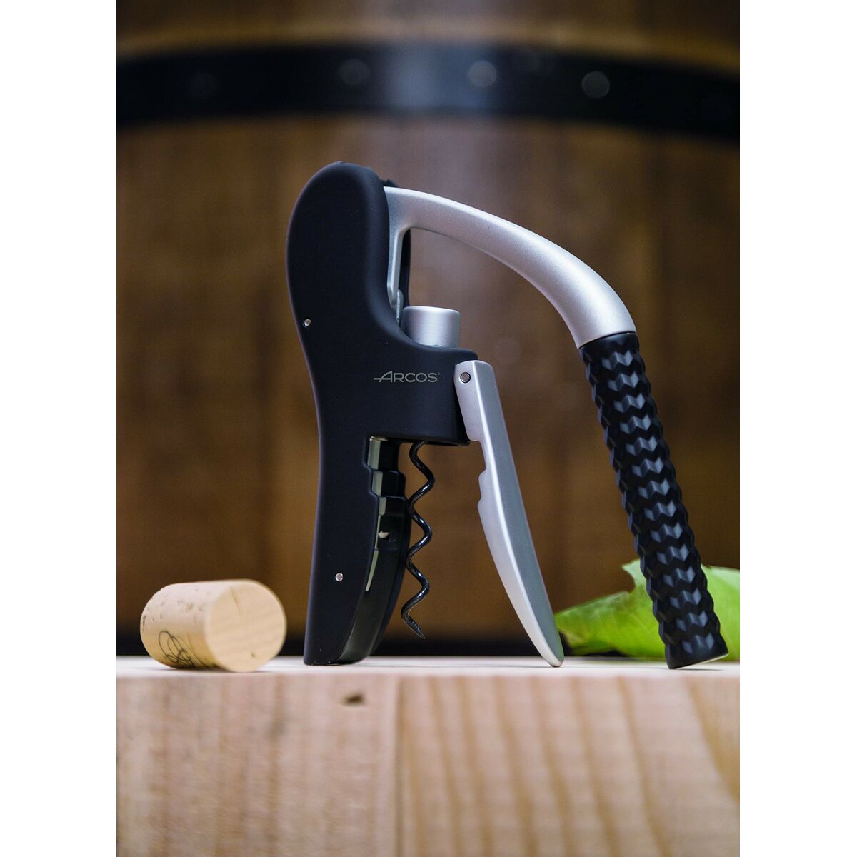 Corkscrew Arcos Black Silver Zinc ABS