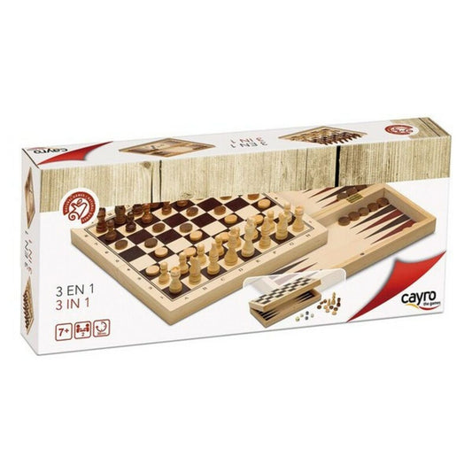 Set Cayro 3-in-1 Chess Backgamon Ladies - YOKE FINDS 🇮🇪 IE 