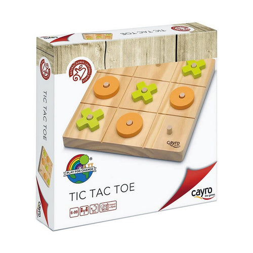 Three-in-a-Row Game Cayro Tic Tac Toe Wood 20 x 20 x 4 cm - YOKE FINDS 🇮🇪 IE 