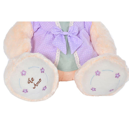 Teddy Bear DKD Home Decor Dress 42 x 20 x 50 cm Beige Pink Lilac Children's Bear (2 Units) - Yokefinds Ireland