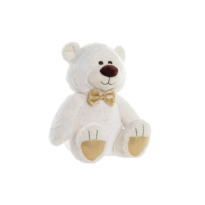 Teddy Bear DKD Home Decor Bow tie White Golden Metal Children's Bear 30 x 40 cm 25 x 25 x 30 cm - Yokefinds Ireland