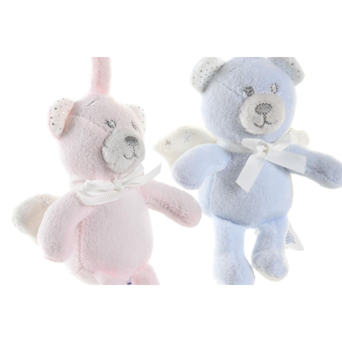 Fluffy toy DKD Home Decor Bear Star 13 x 6 x 40 cm (2 Units) - Yokefinds Ireland