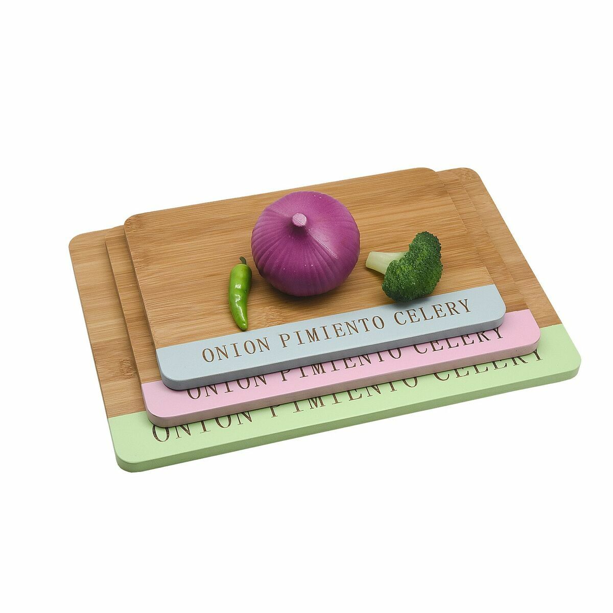 Cutting board DKD Home Decor 33,5 x 22,4 x 1,2 cm Blue Pink Green