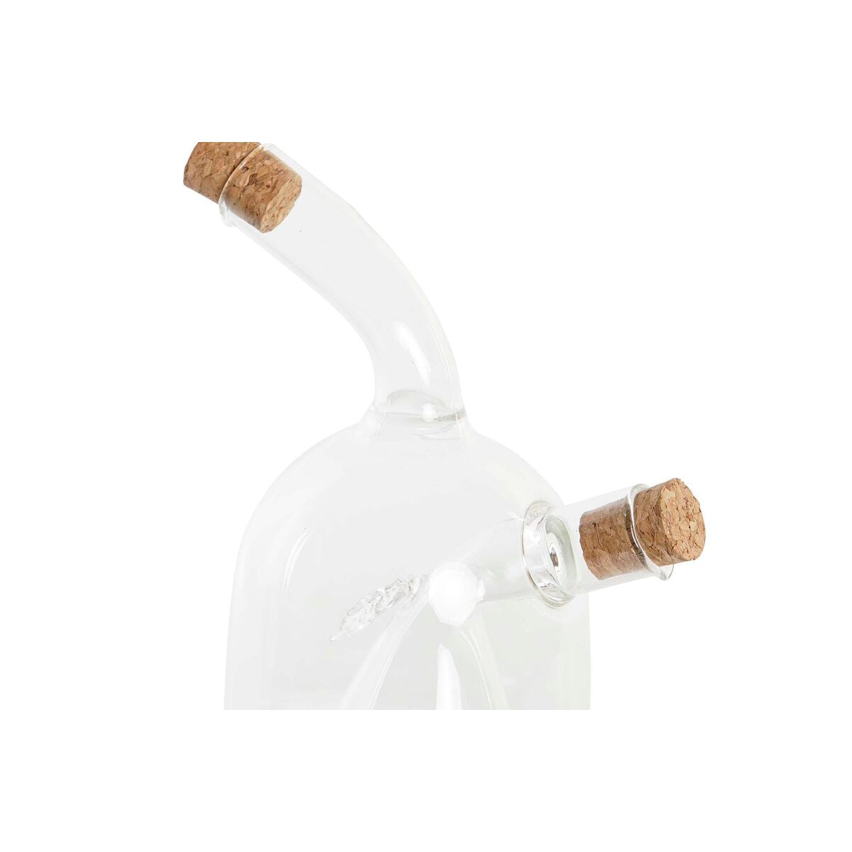 Oil and Vinegar Set DKD Home Decor 12 x 10 x 18,6 cm Transparent Cork 540 ml Borosilicate Glass