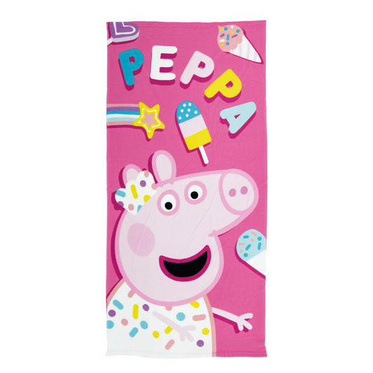 Bath towel Peppa Pig Cosy corner (70 x 140 cm) - Yokefinds Ireland