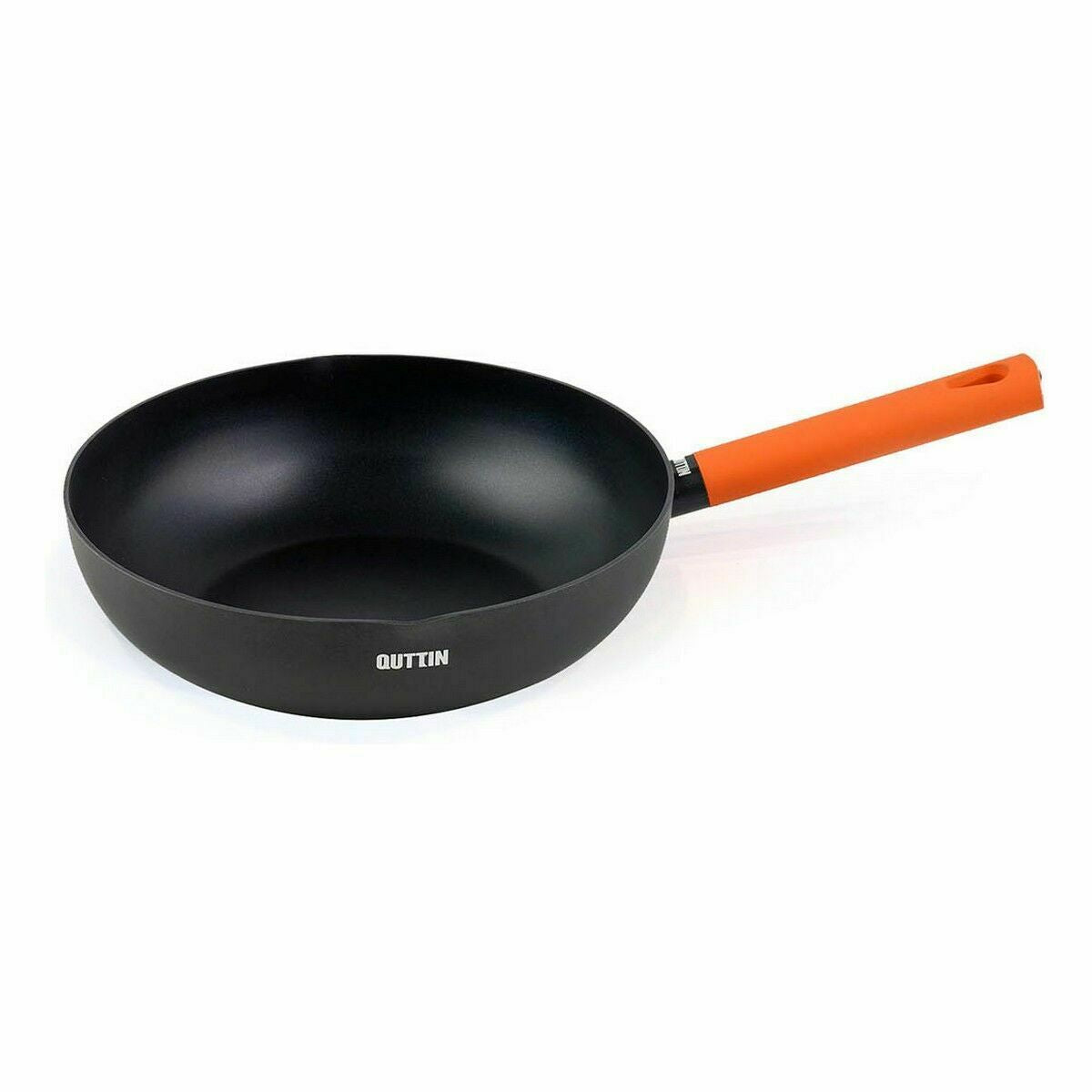 Wok Pan Quttin Gastro Black Orange 47 x 29 x 8 cm (6 Units)