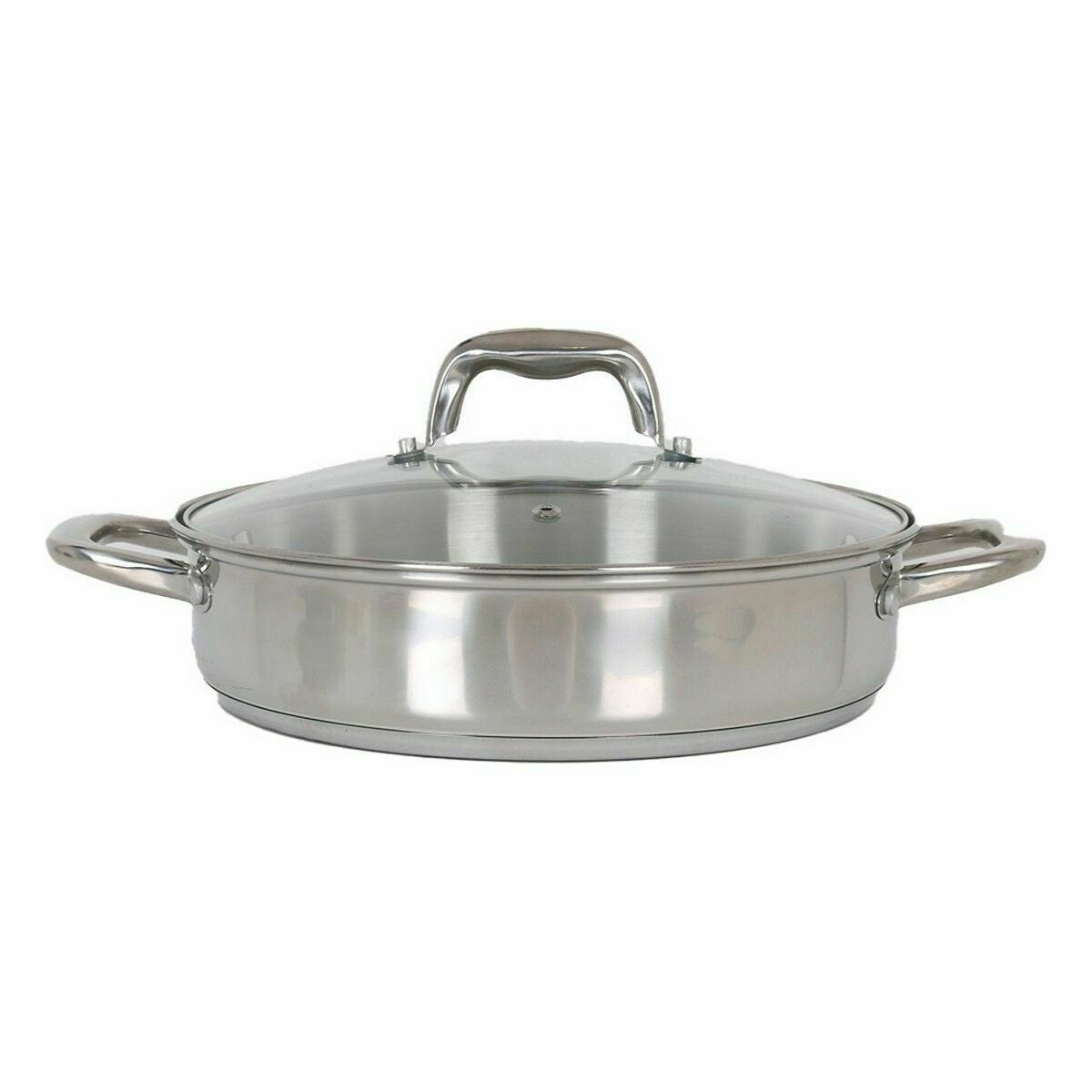 Casserole with glass lid Quttin 5,3 L (2 Units)