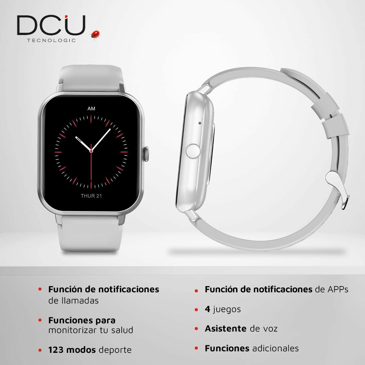 Smartwatch DCU CURVED GLASS PRO 1,83" Grey