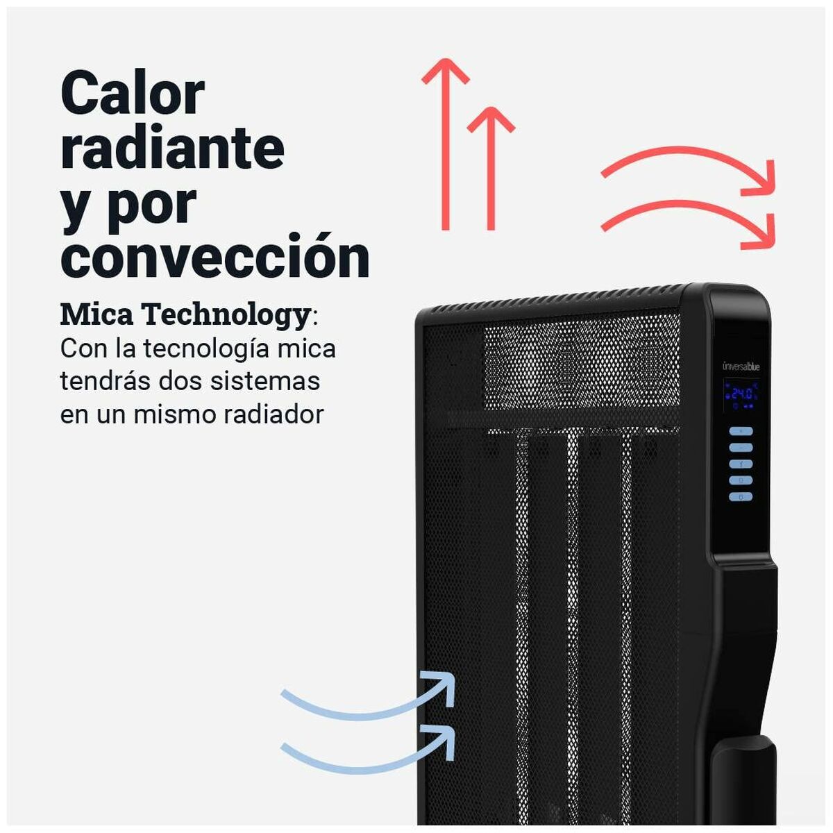 Radiator Universal Blue 4020B UCRM9004 Black 2000 W