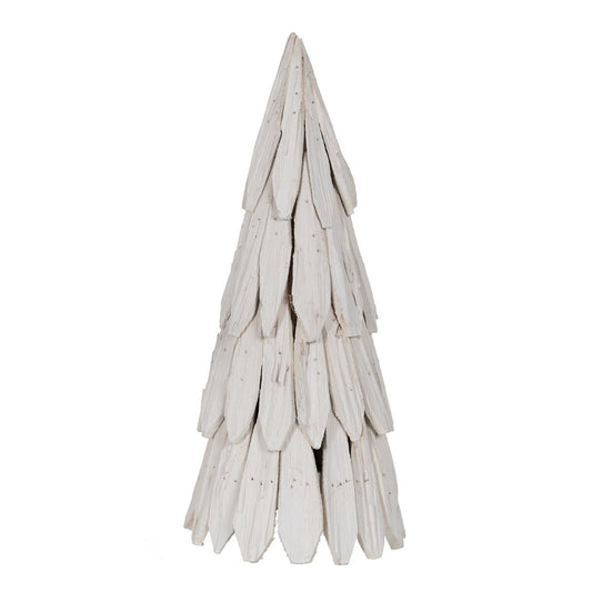 Christmas Tree White Paolownia wood 28 x 28 x 62 cm