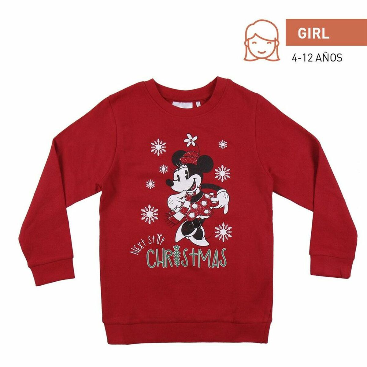 Children’s Sweatshirt without Hood Mickey Mouse Red - Yokefinds Ireland