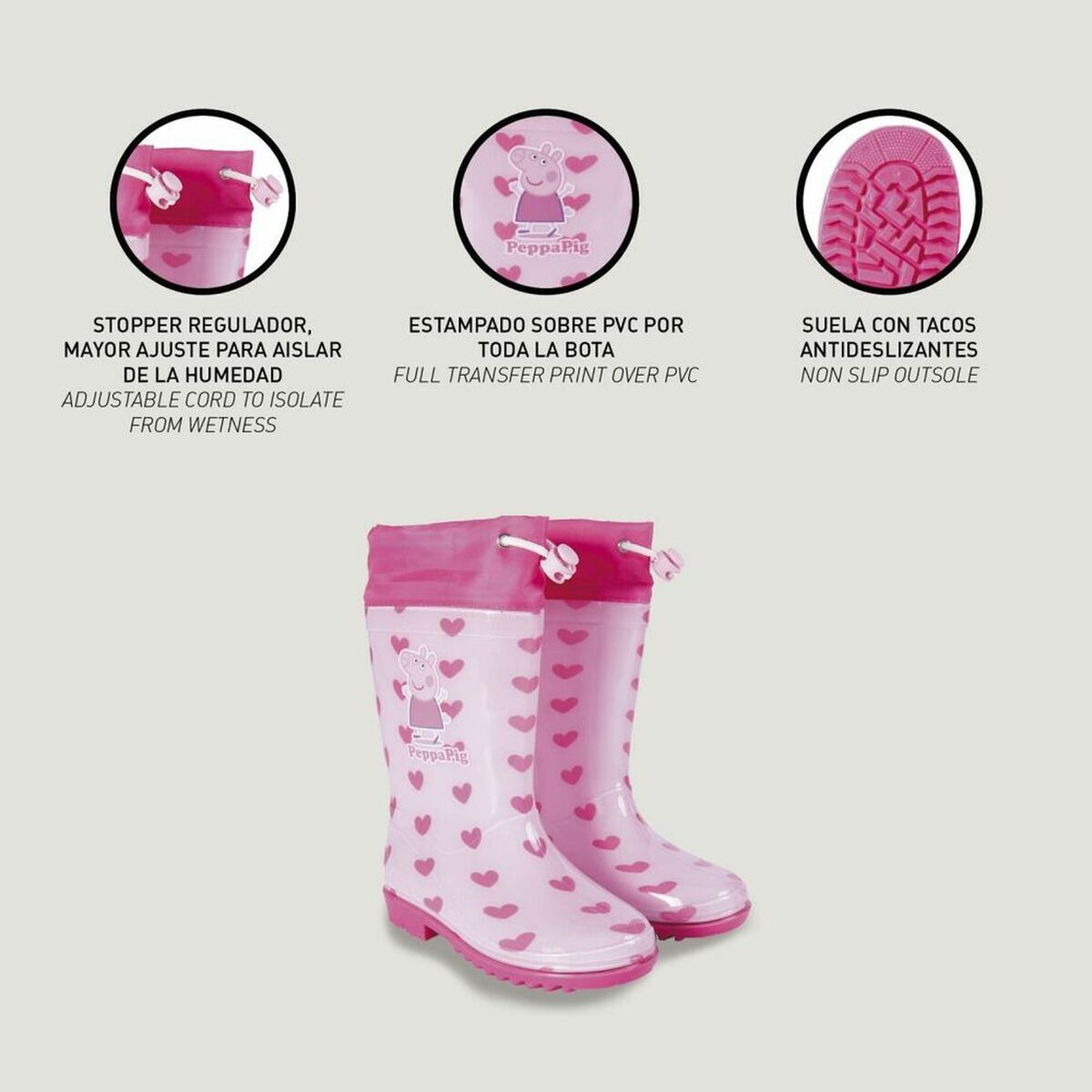 Children's Water Boots Peppa Pig Pink - Yokefinds Ireland