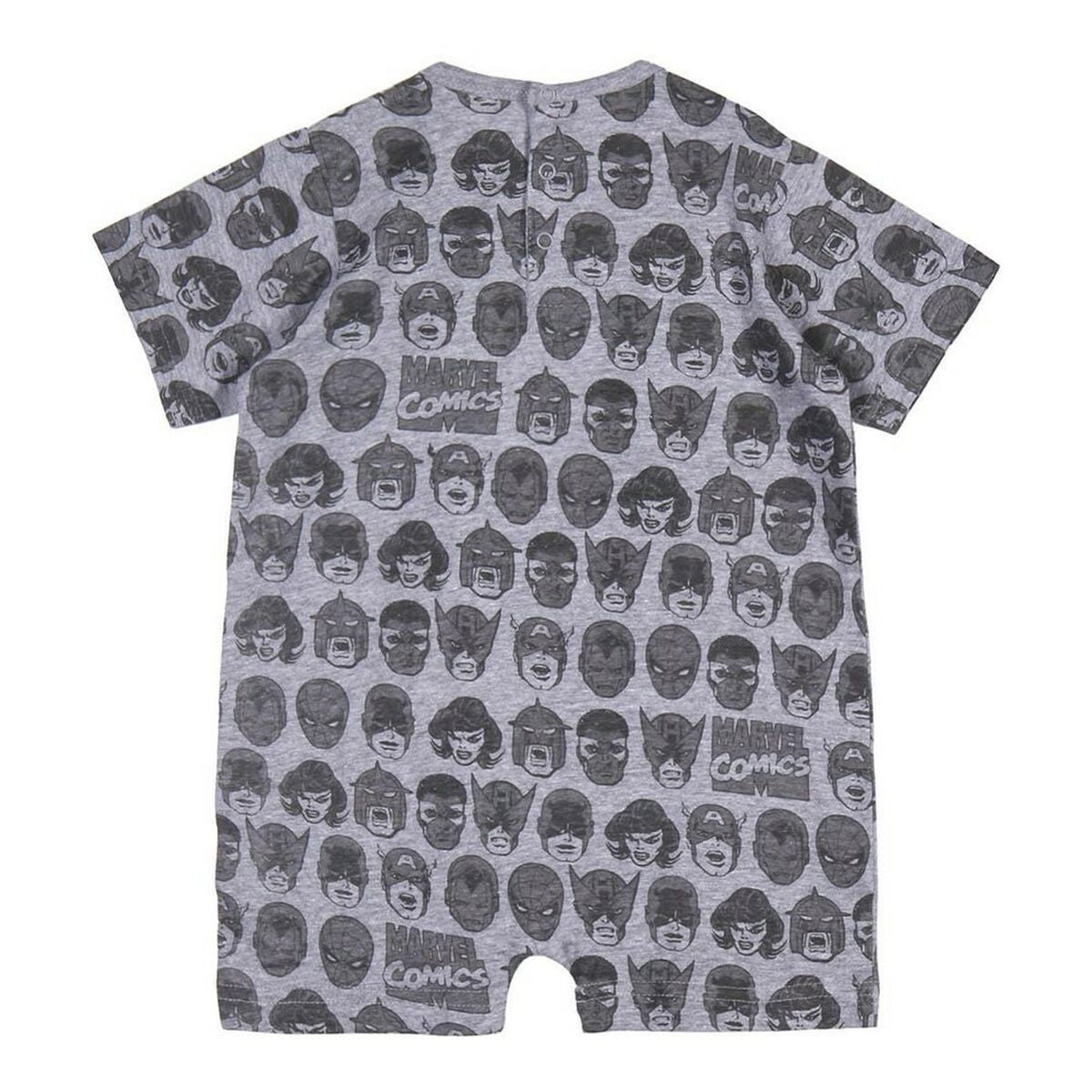 Baby's Short-sleeved Romper Suit Marvel Grey - Yokefinds Ireland