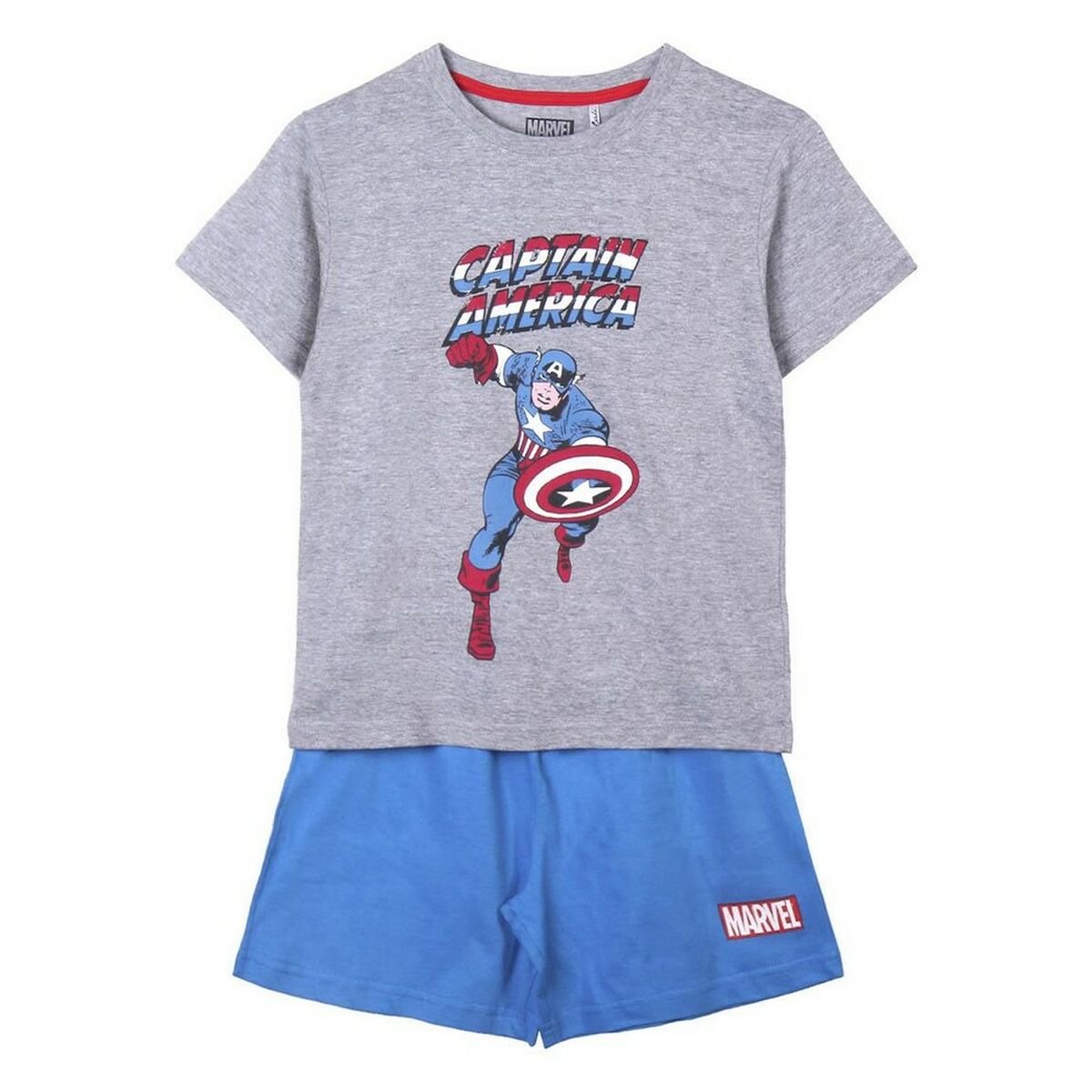 Summer Pyjama Marvel Grey Blue - Yokefinds Ireland