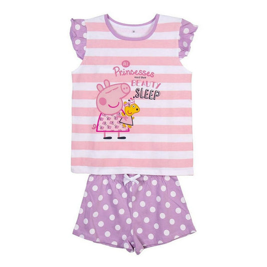 Summer Pyjama Peppa Pig Purple Pink - Yokefinds Ireland