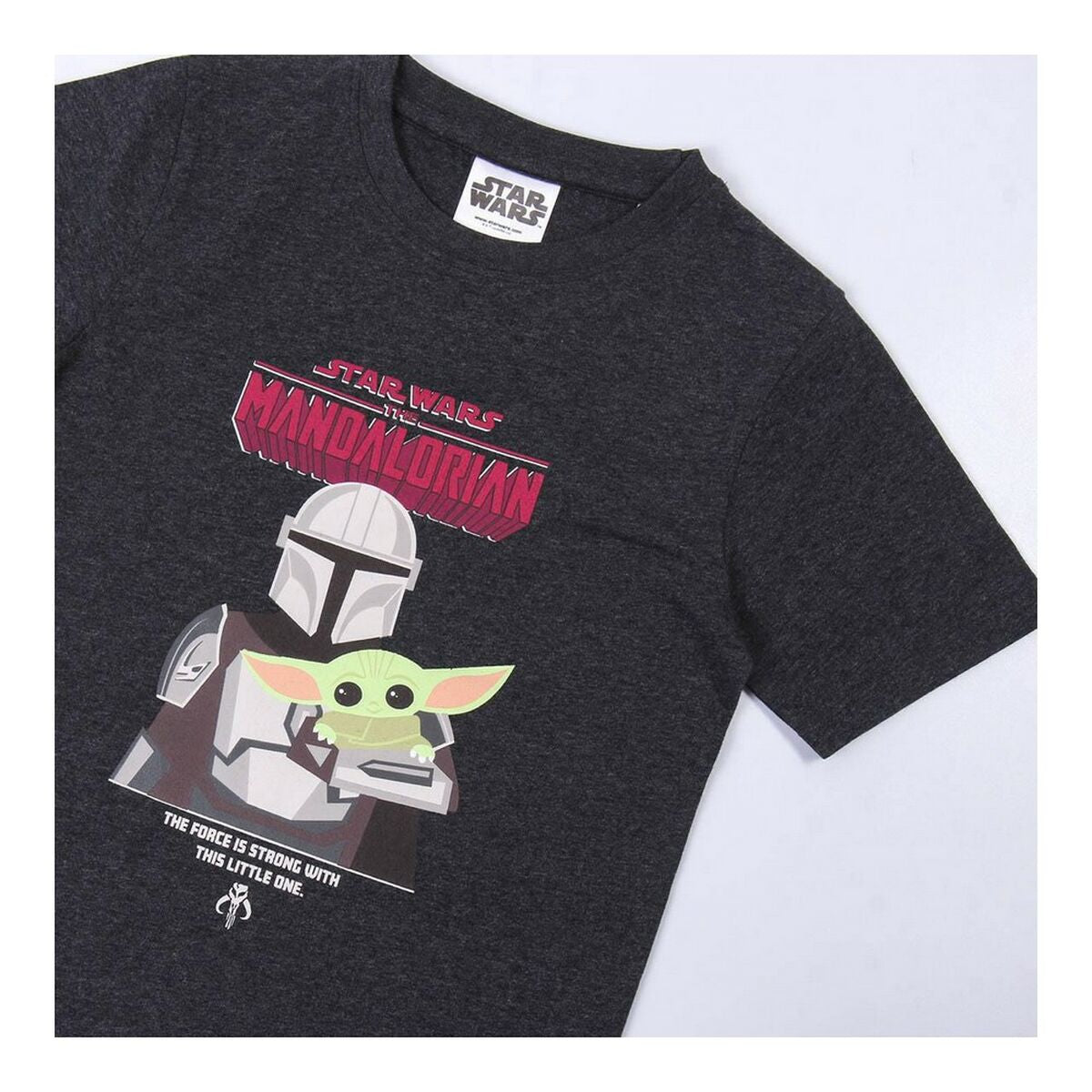 Child's Short Sleeve T-Shirt The Mandalorian Black - Yokefinds Ireland