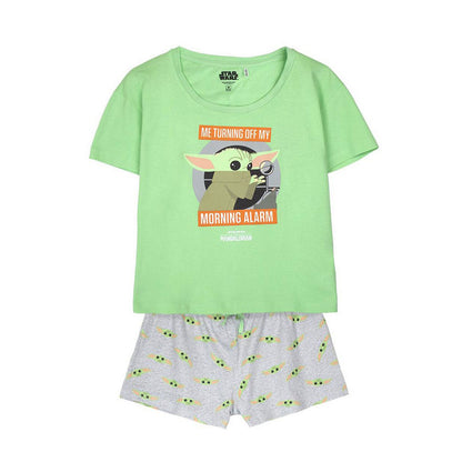 Summer Pyjama The Mandalorian Lady Light Green