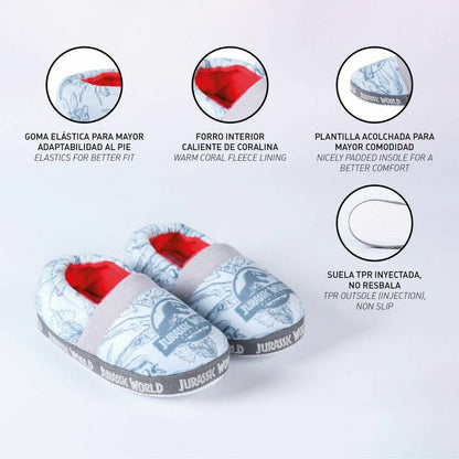 House Slippers Jurassic Park Light grey - Yokefinds Ireland