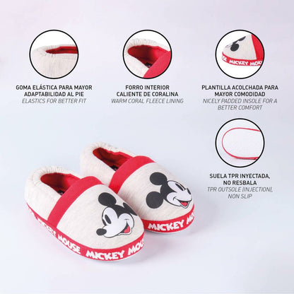 House Slippers Mickey Mouse Light grey - Yokefinds Ireland