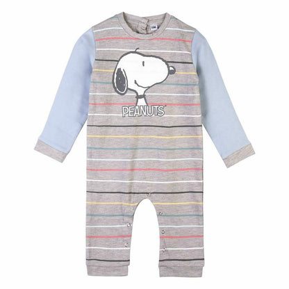 Baby's Long-sleeved Romper Suit Snoopy Grey - Yokefinds Ireland