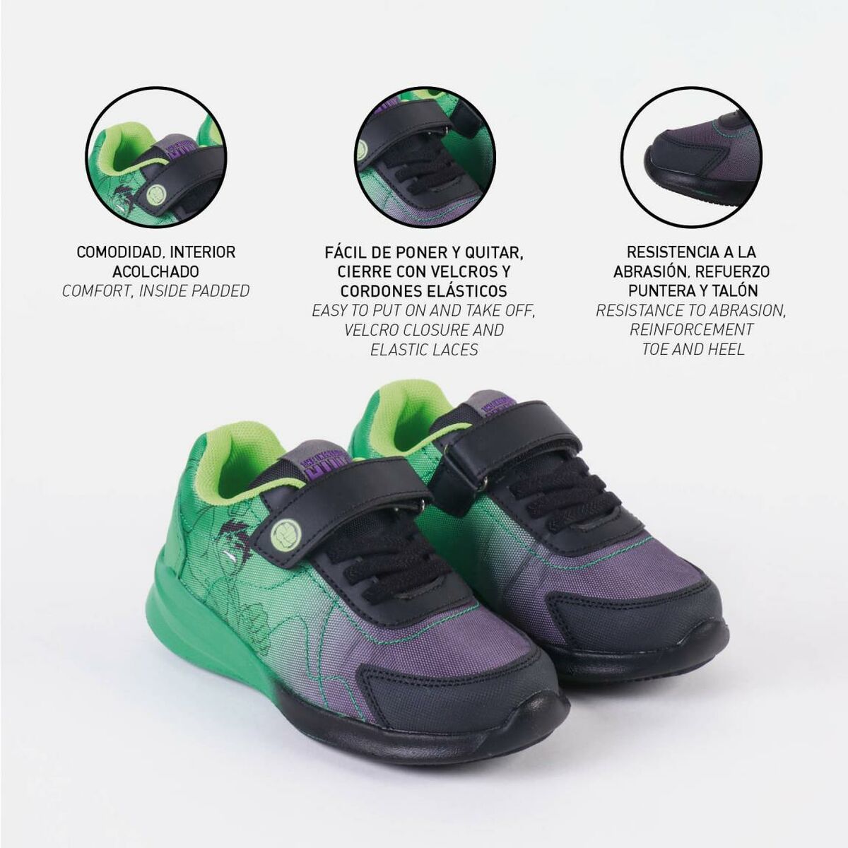 Sports Shoes for Kids The Avengers Green Black - Yokefinds Ireland