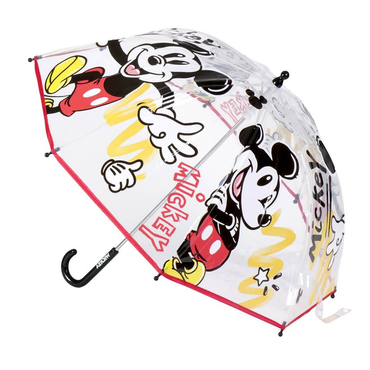 Umbrella Mickey Mouse Transparent Ø 71 cm Red - Yokefinds Ireland