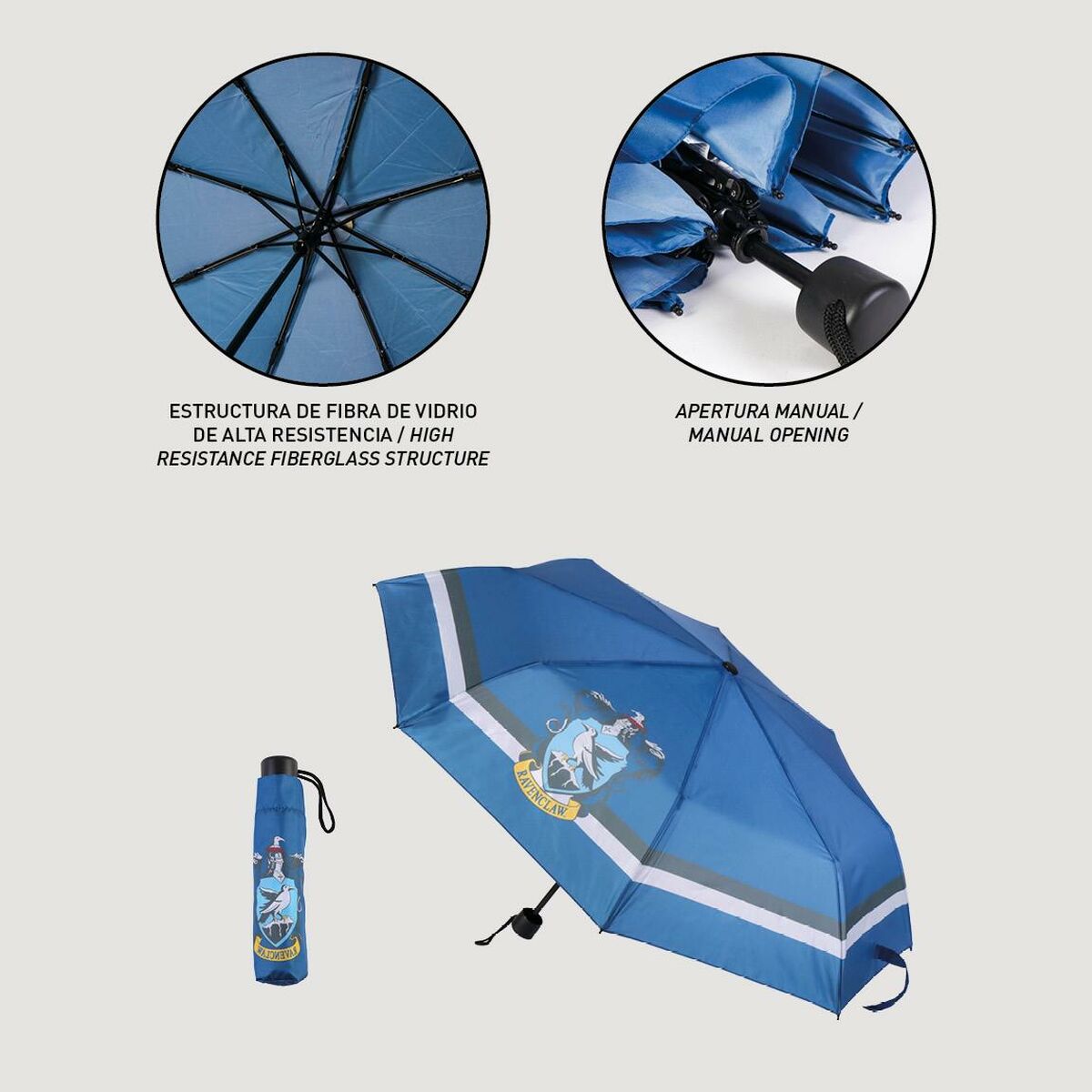 Foldable Umbrella Harry Potter Ravenclaw Blue 53 cm - Yokefinds Ireland