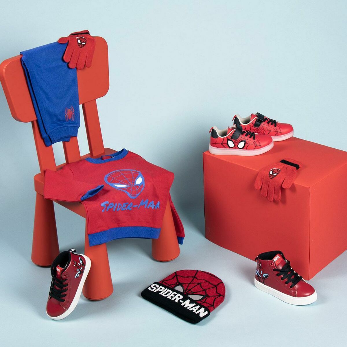 Kids Casual Boots Spider-Man Red