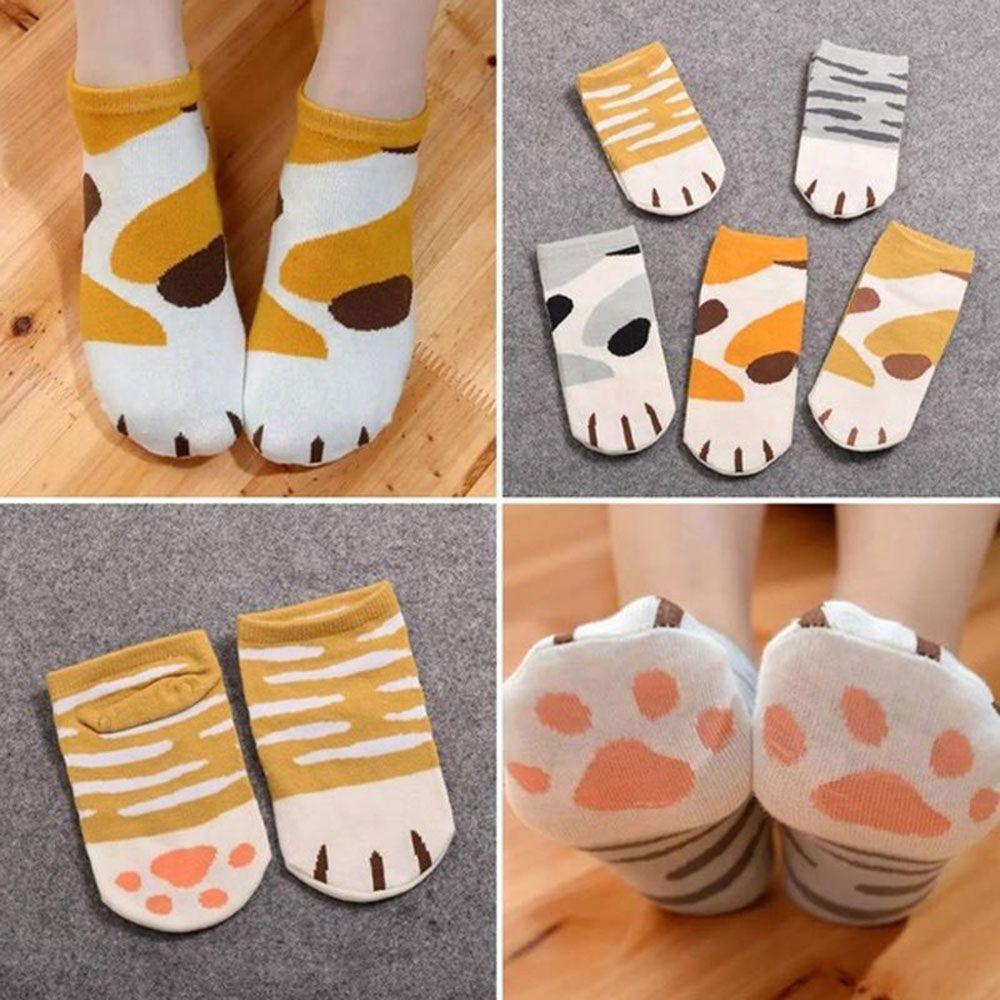 Cartoon Cute Cats Paw Socks - yokefinds.ie