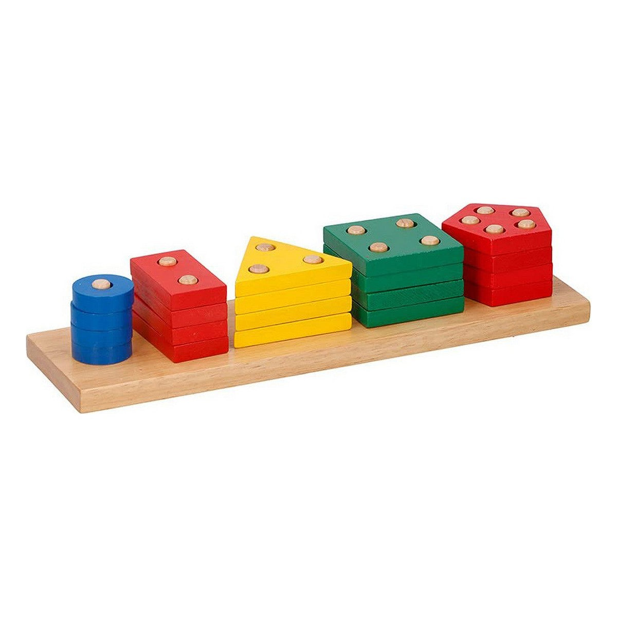 Building Blocks Game 20 Pieces 1,4 x 8,6 x 31 cm Wood - Yokefinds Ireland