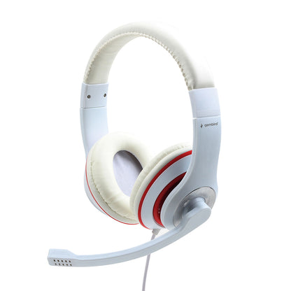 Headphones with Microphone GEMBIRD MHS-03-WTRD White