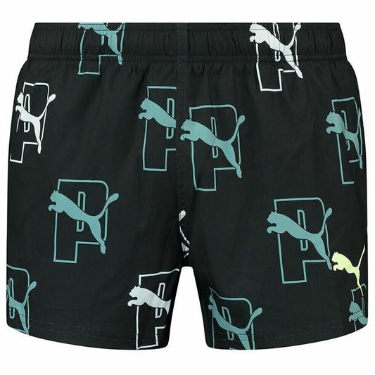 Men’s Bathing Costume Puma Swim Print Cat Logo Black