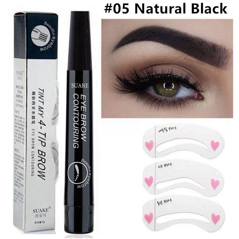 3D 5 Color Waterproof Natural Eyebrow Pencil - yokefinds.ie