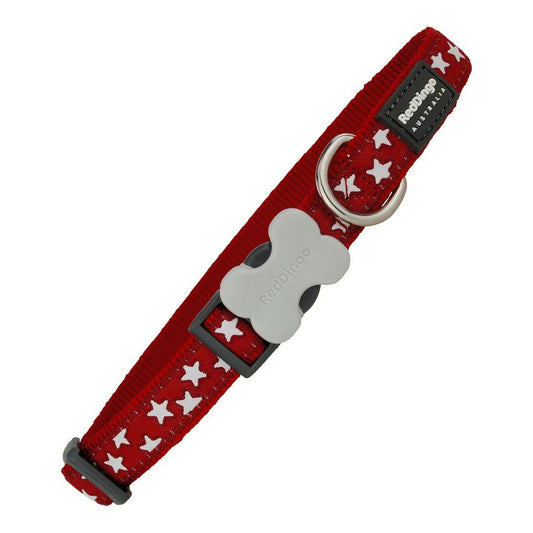 Dog collar Red Dingo Smooth Star Stars (1,5 x 24-36 cm)