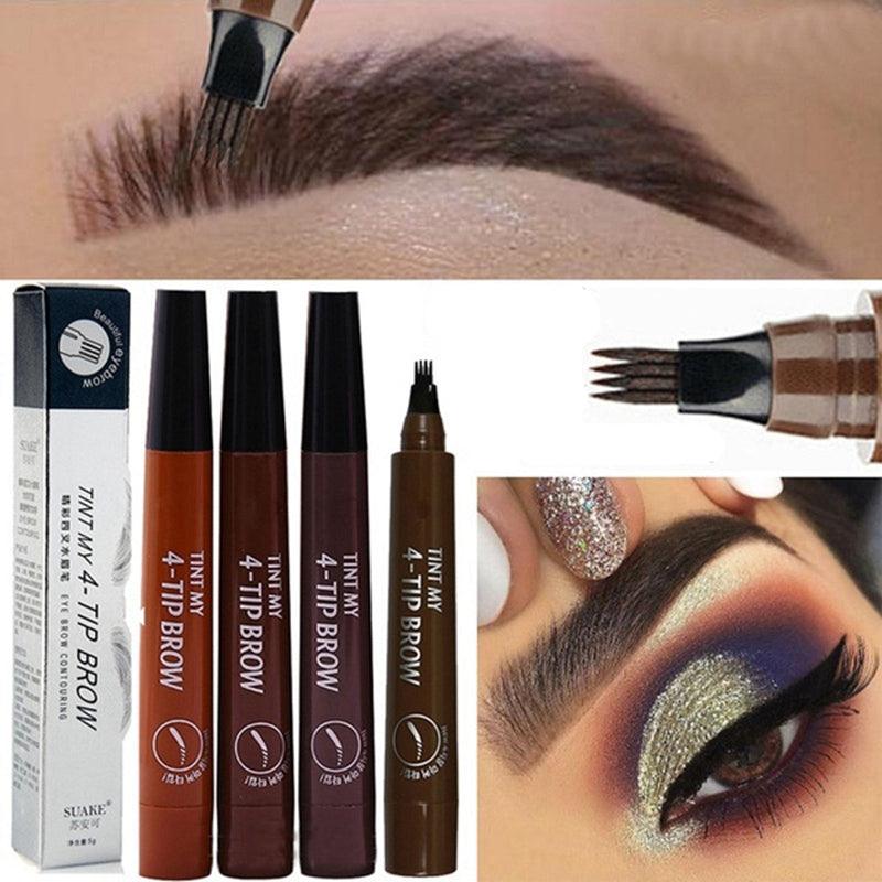 3D 5 Color Waterproof Natural Eyebrow Pencil - yokefinds.ie