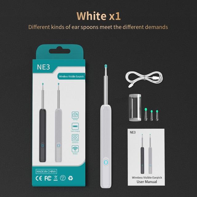 NATFIRE NE3 Ear Cleaner High Precision Ear Wax Removal Tool with Camera LED Light Wireless Otoscope Smart Ear Cleaning Kit - yokefinds.ie