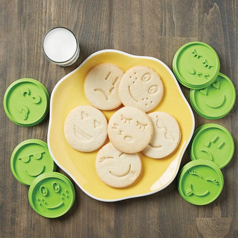 7Pcs/set Smiley Biscuit Mold Cake Decorating Cookie Cutter Set - yokefinds.ie